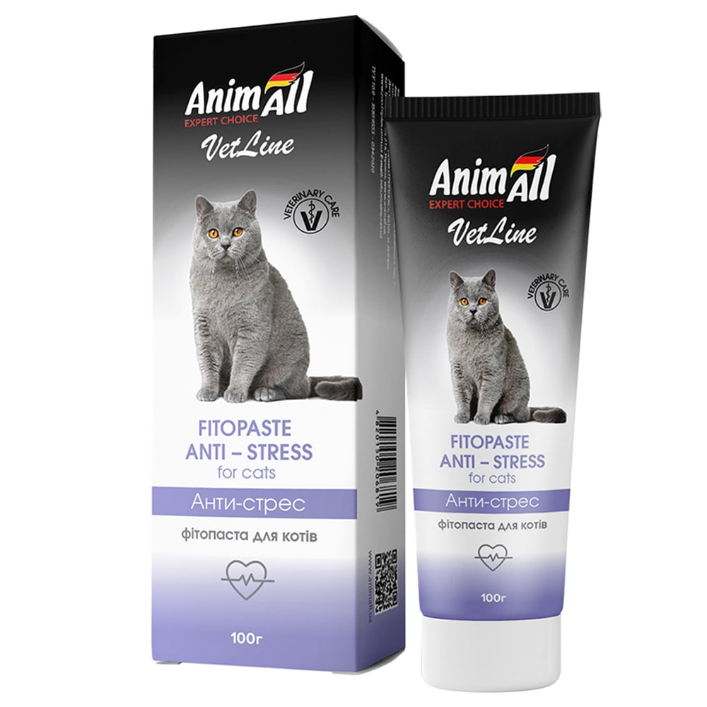 Фітопаста AnimAll VetLine Antistress для котів, 100 г