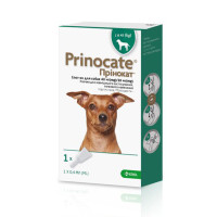 KRKA Prinocate краплі від бліх та паразитів для собак вагою до 4 кг, 40/10 мг, 3 піпетки в упаковці