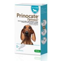 KRKA Prinocate краплі від бліх та паразитів для собак вагою 4-10 кг, 100/25 мг, 3 піпетки в упаковці