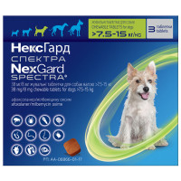 NexGard таблетки Спектра против паразитов для собак, M, 7.5-15 кг NexGard таблетки Спектра против паразитов для собак, M, 7.5-15 кг