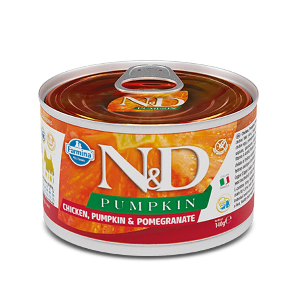 Вологий корм Farmina N&D Grain Pumpkin Lamb Adult Mini для собак дрібних порід, гарбуз/ягня/чорниця, 140 г Вологий корм Farmina N&D Grain Pumpkin Lamb Adult Mini для собак дрібних порід, гарбуз/ягня/чорниця, 140 г