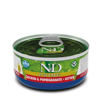 Farmina N&D Grain Free Prime Chicken Kitten влажный корм для котят, беззерновой, с курицей и гранатом, 70 г