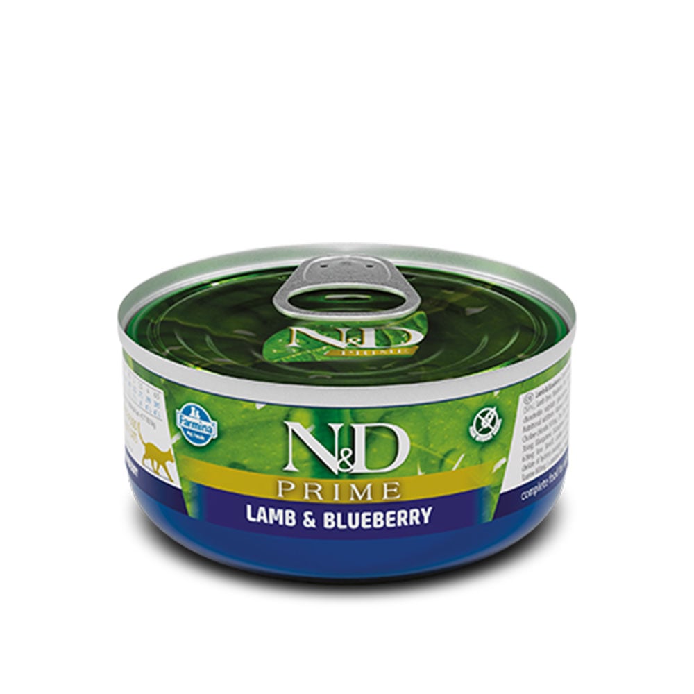 Влажный корм Farmina N&D Grain Free Prime Lamb Adult для кошек, беззерновой, с ягненком и черникой 70 г Влажный корм Farmina N&D Grain Free Prime Lamb Adult для кошек, беззерновой, с ягненком и черникой 70 г
