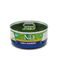 Farmina N&D Grain Free Prime Lamb Adult влажный корм для кошек, беззерновой, с ягненком и черникой 70 г