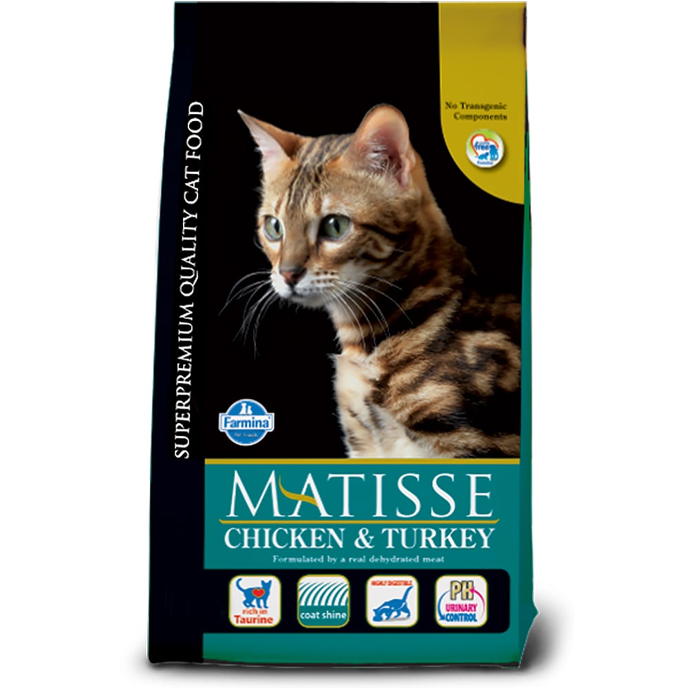 Сухой корм Farmina Matisse Adult Chicken & Turkey для взрослых кошек, курица и индейка, 10 кг Сухой корм Farmina Matisse Adult Chicken & Turkey для взрослых кошек, курица и индейка, 10 кг