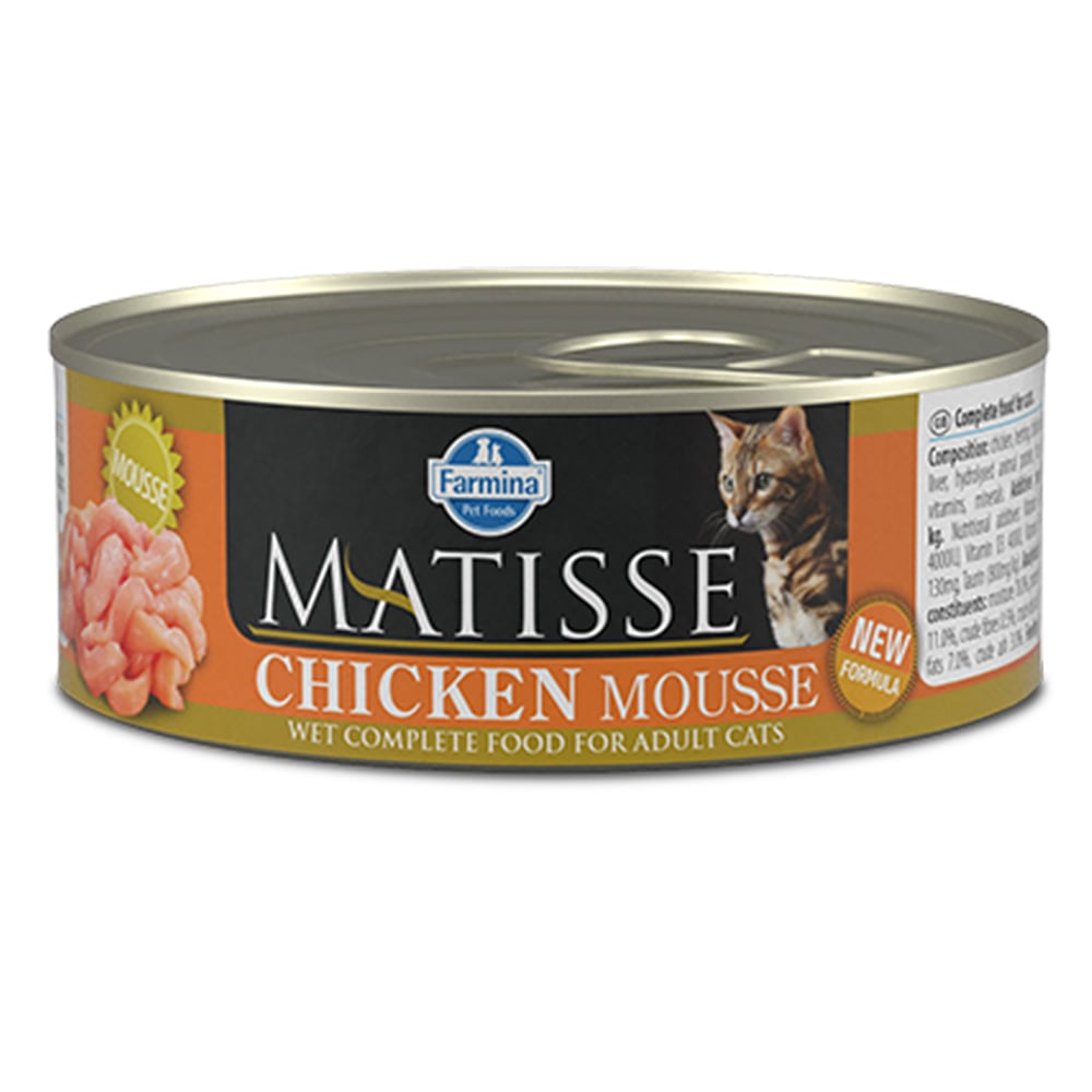 Влажный корм Farmina Matisse Cat Mousse Chicken для взрослых кошек, с курицей, 85 г Влажный корм Farmina Matisse Cat Mousse Chicken для взрослых кошек, с курицей, 85 г