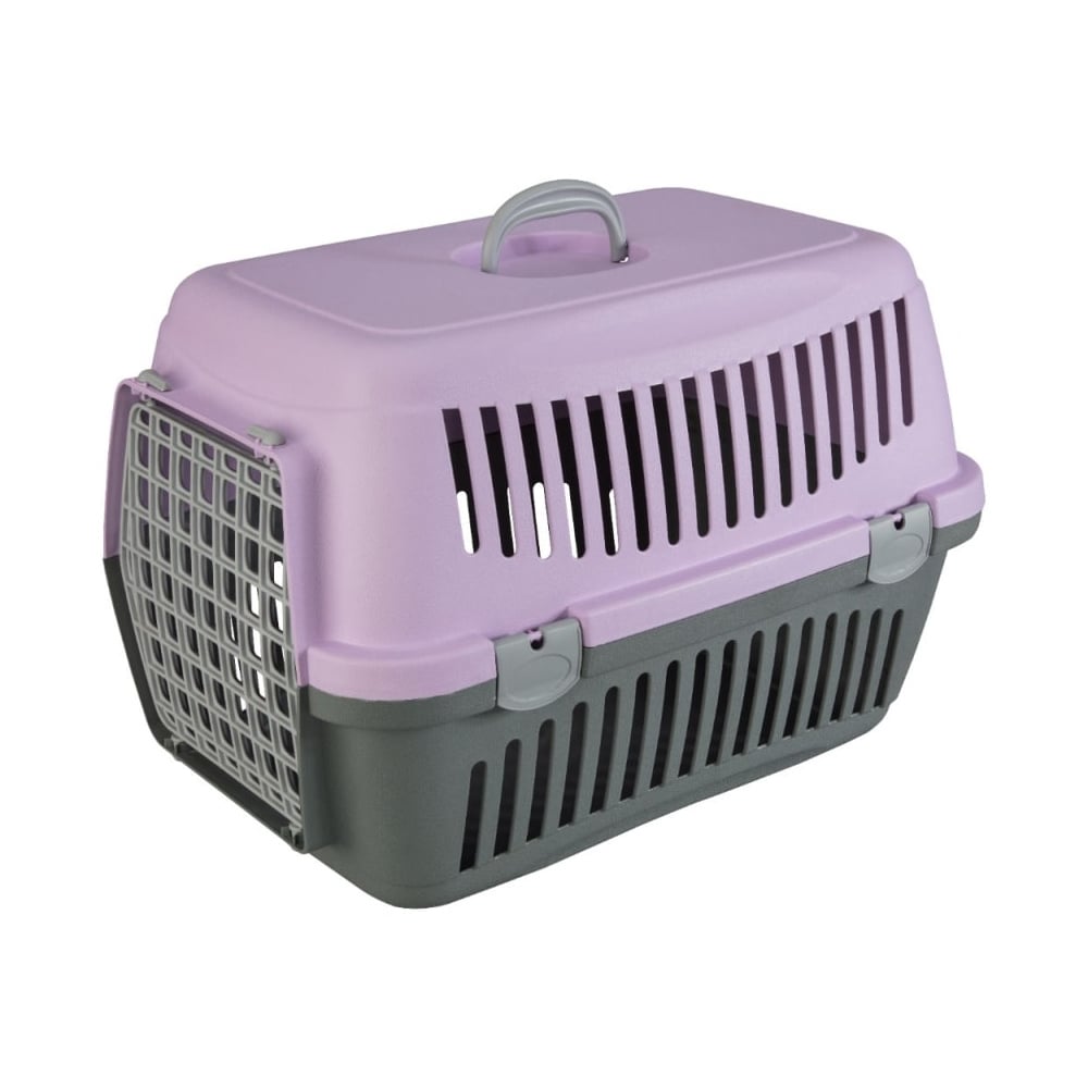 Переноска AnimAll CNR-134 для кішок і собак, сіро-фіолетова, 58×42×42 см