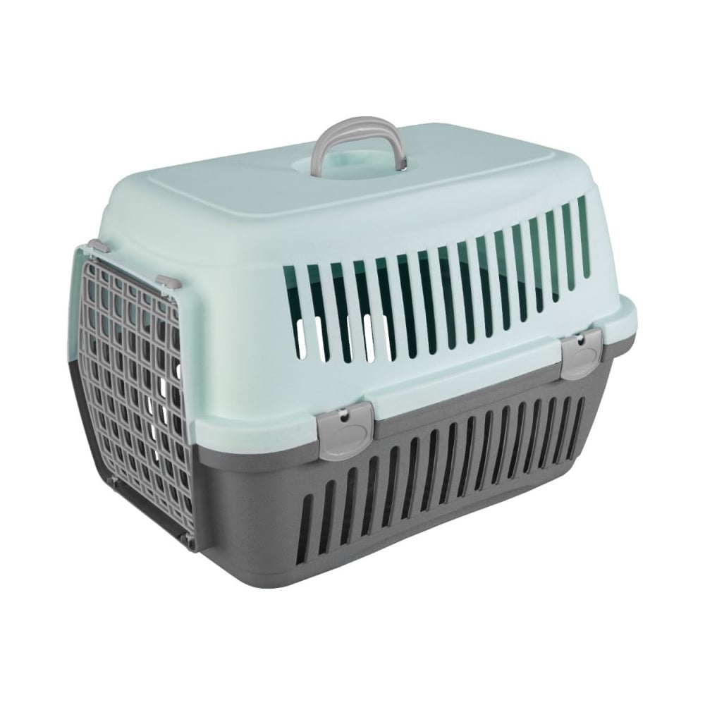 Переноска AnimAll CNR-134 для кішок і собак, сіро-м'ятна, 58×42×42 см