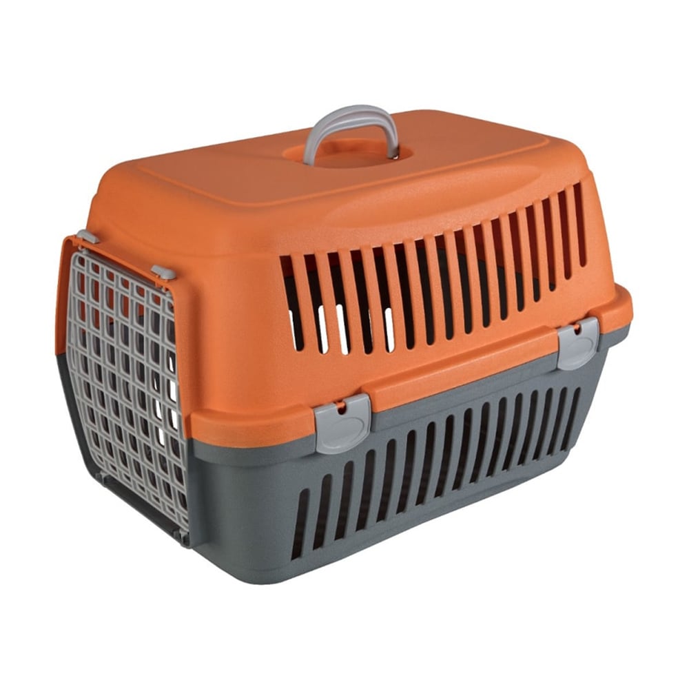 Переноска AnimAll CNR-134 для кішок і собак, сіро-ромаранчева, 58×42×42 см