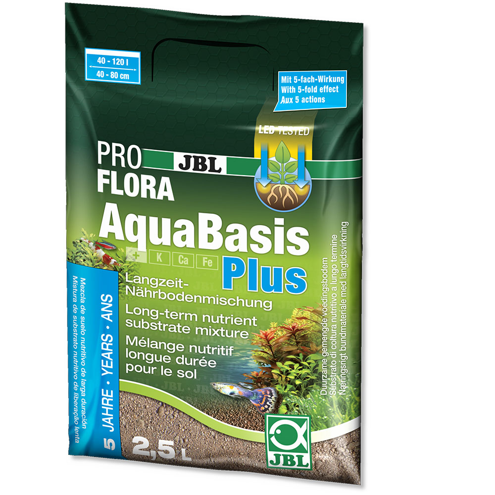 JBL ProFlora AquaBasis plus живильний ґрунт для рослин у прісноводних акваріумах, 2.5 л (20212)