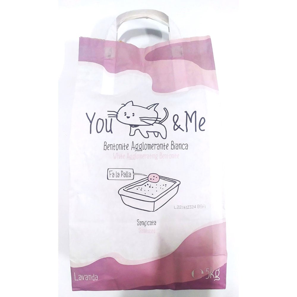 Бентонітовий наповнювач You and me для котів, з ароматом лаванди, 5 кг Бентонітовий наповнювач You and me для котів, з ароматом лаванди, 5 кг