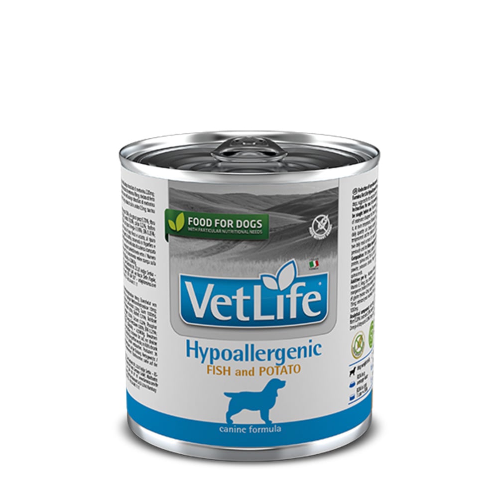 Вологий корм Farmina Vet Life Hypoallergenic Fish&Potato для собак, при харчовій алергії, 300 г Вологий корм Farmina Vet Life Hypoallergenic Fish&Potato для собак, при харчовій алергії, 300 г