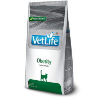 Farmina Vet Life Obesity сухой корм для кошек, диетическое питание для снижения лишнего веса, 2 кг