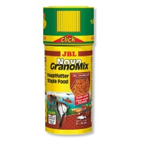 JBL NovoGranMix Click основний корм для всіх видів акваріумних риб, гранули, з дозатором, 250 мл