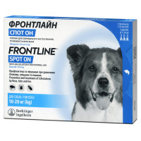 Boehringer Ingelheim Фронтлайн Спот-Он капли от блох и клещей для собак, M, 10-20 кг, цена за 1 пипетку Boehringer Ingelheim Фронтлайн Спот-Он капли от блох и клещей для собак, M, 10-20 кг, цена за 1 пипетку