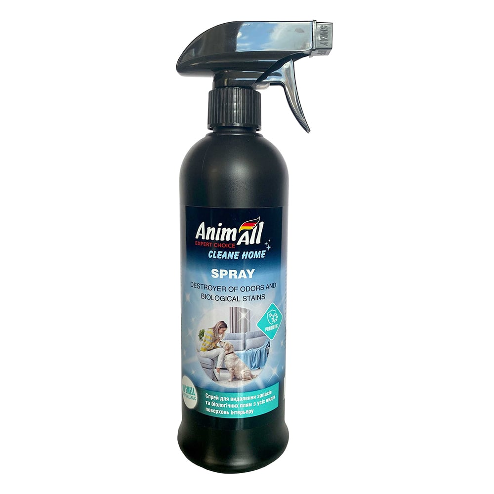 Спрей Animall Cleane Home ліквідатор запахів та біологічних плям, гіпоалергенний, 500 мл