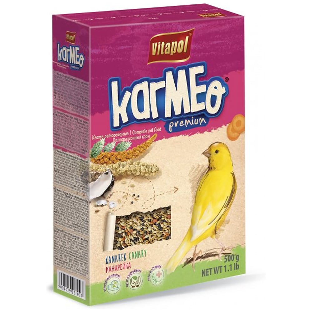 Повнораціонний корм Vitapol Karmeo Premium для канарок, 500 г Повнораціонний корм Vitapol Karmeo Premium для канарок, 500 г