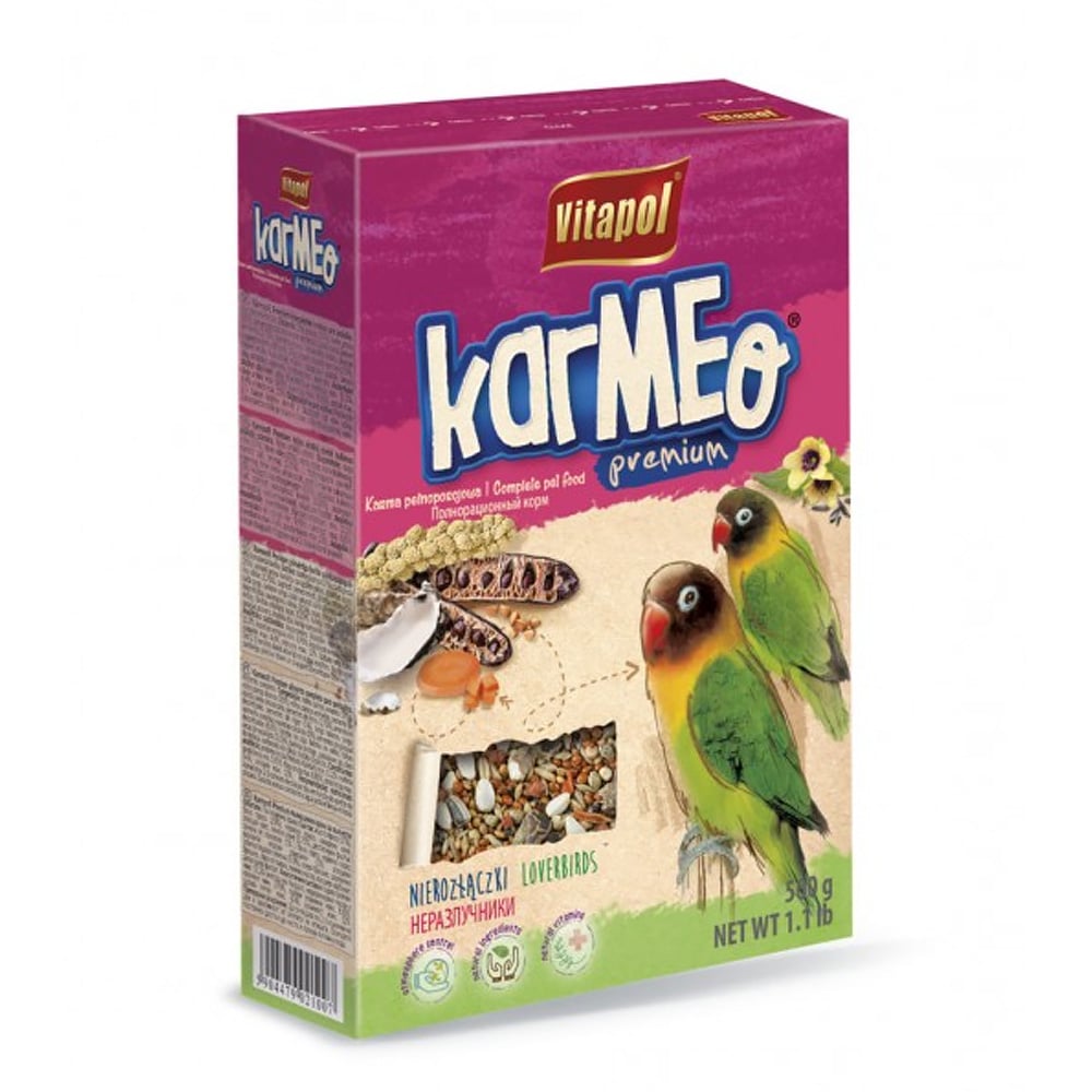 Повнораціонний корм Vitapol Karmeo Premium для нерозлучників, 500 г Повнораціонний корм Vitapol Karmeo Premium для нерозлучників, 500 г